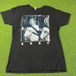 Vintage Pacific Kurt Cobain Music Concert Tour Black T-Shirt Sz L